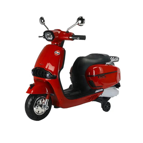 Gulf  Battery Operated Red Vespa Scooter For Kids Toys Ride On Vespa Scooty -